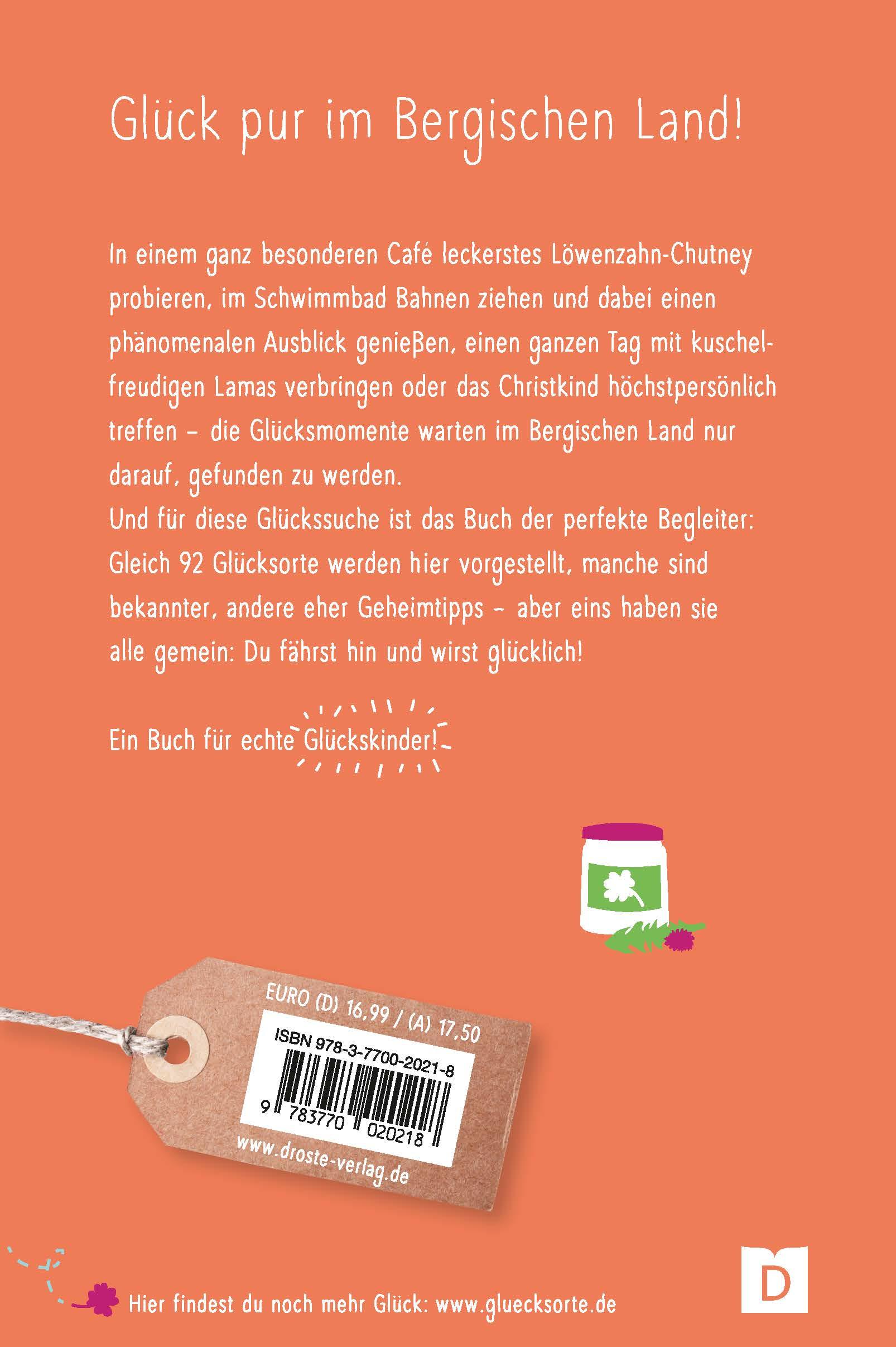Rückseitencover Glücksorte im Bergischen Land