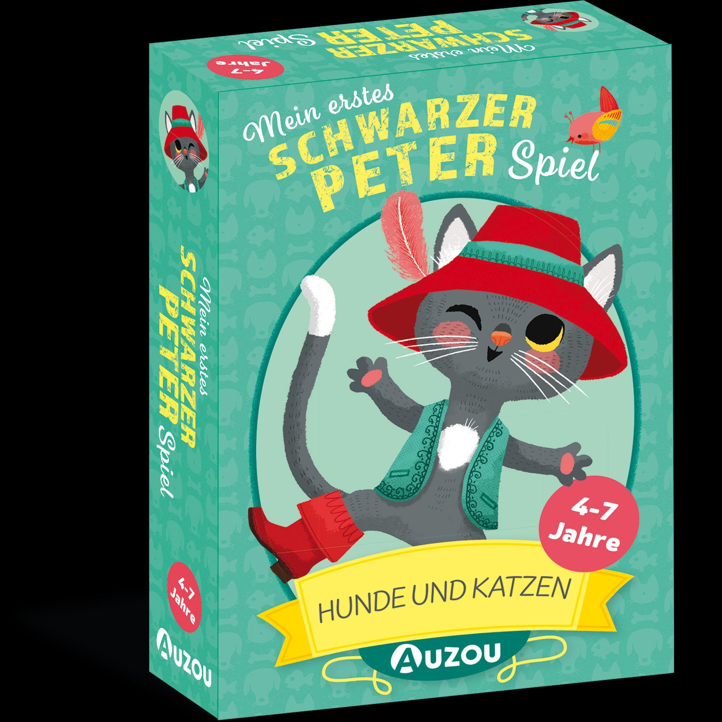 Vorderes Coverbild Auzou Mein erstes Schwarzer Peter Spiel - Hunde und Katzen