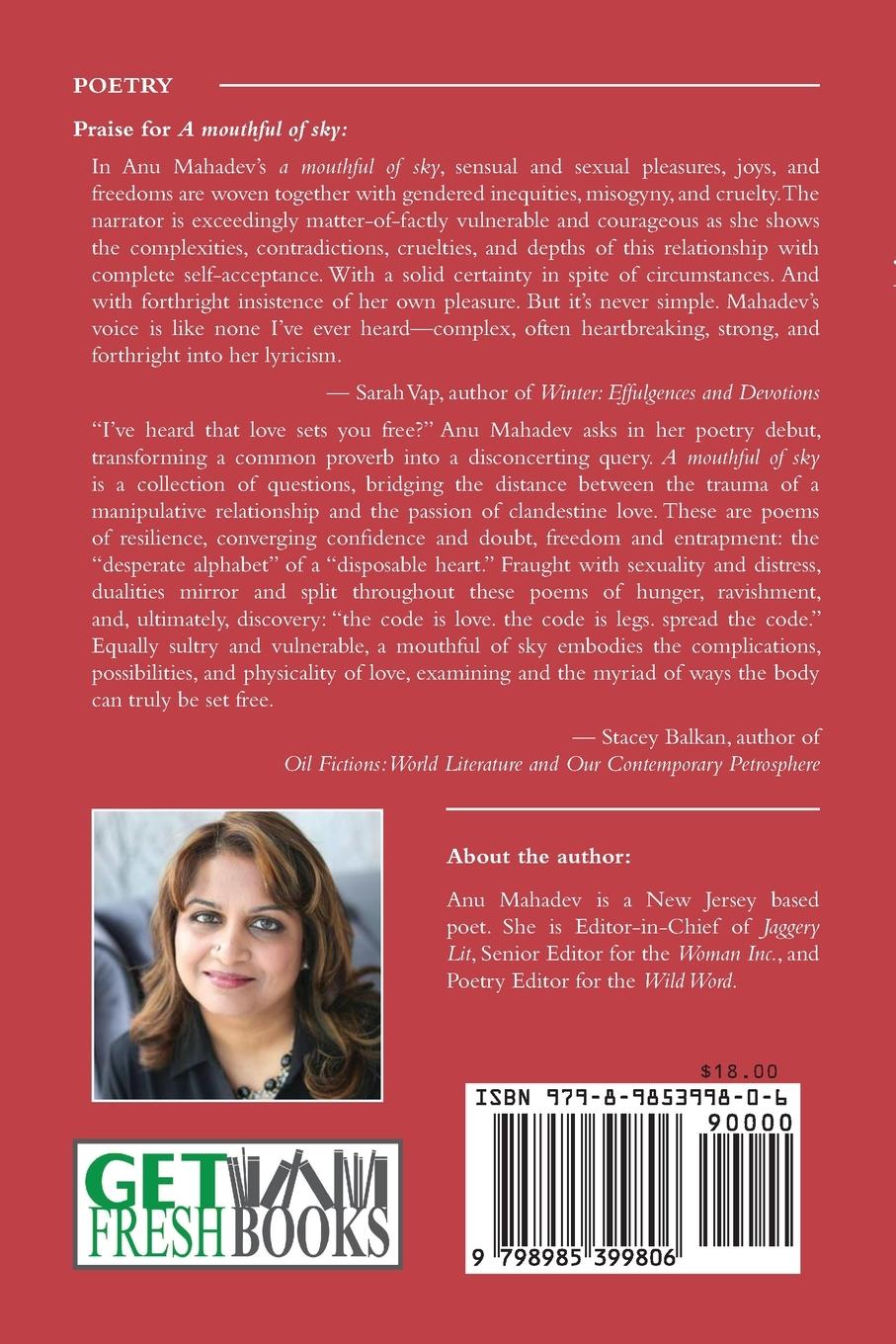 Rückseitencover A Mouthful of Sky