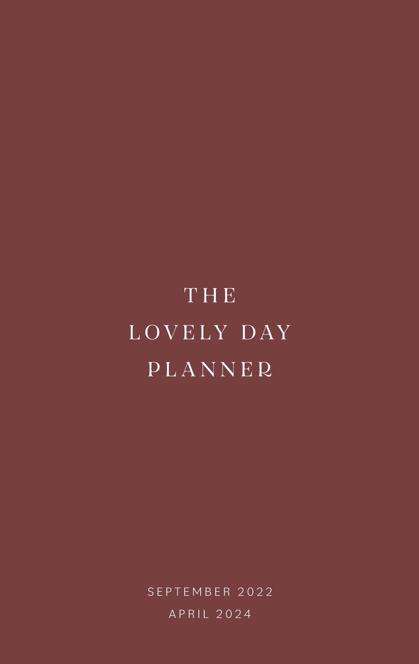 Vorderes Coverbild The Lovely Day Planner