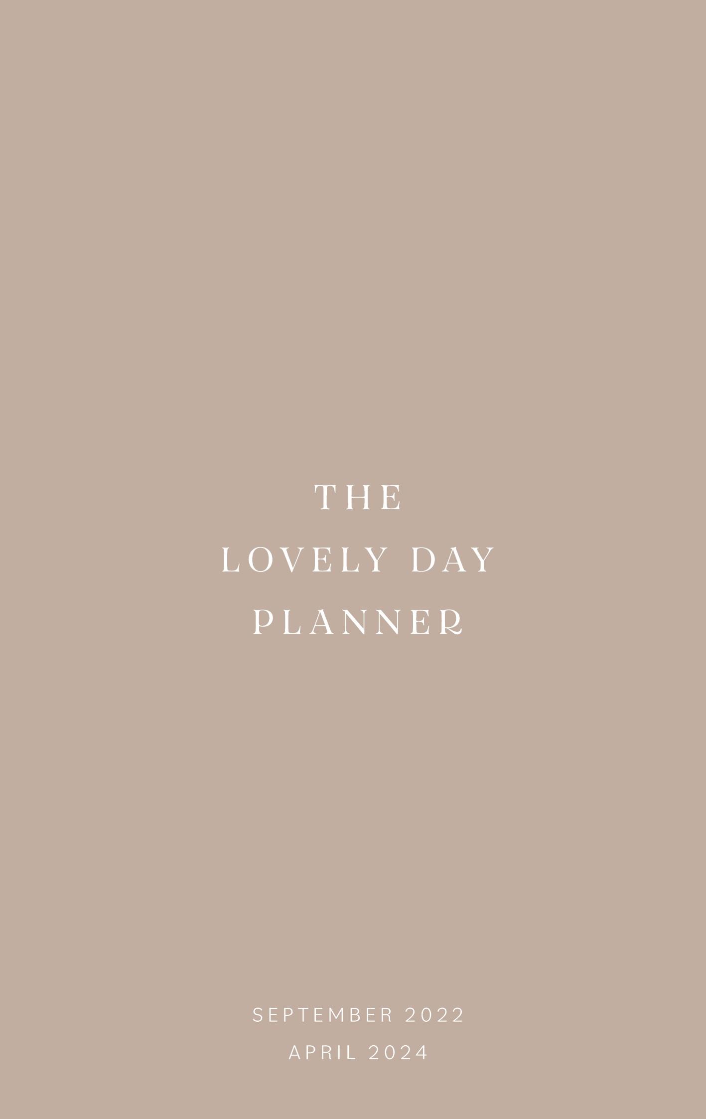 Vorderes Coverbild The Lovely Day Planner
