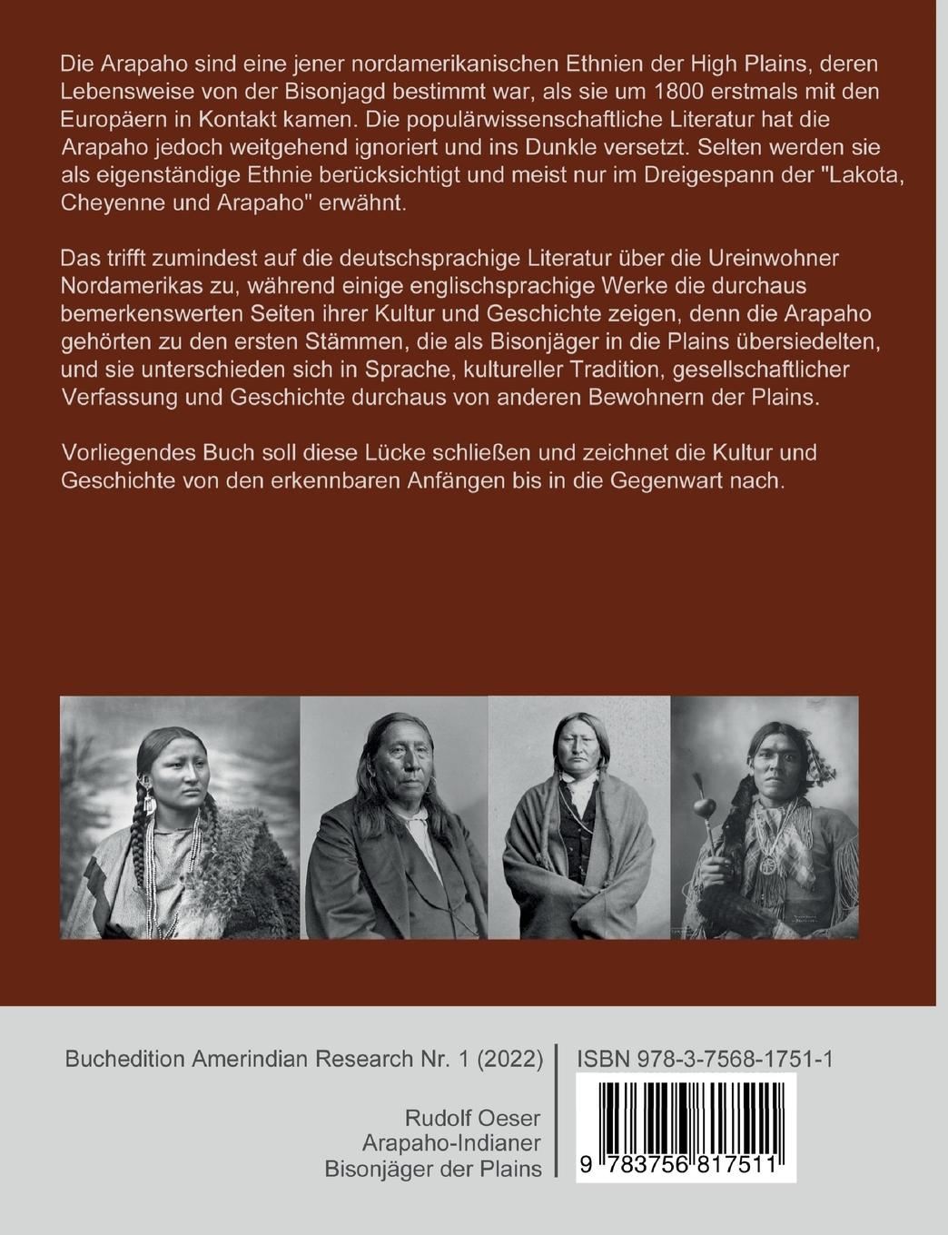 Rückseitencover Arapaho-Indianer - Bisonjäger der Plains