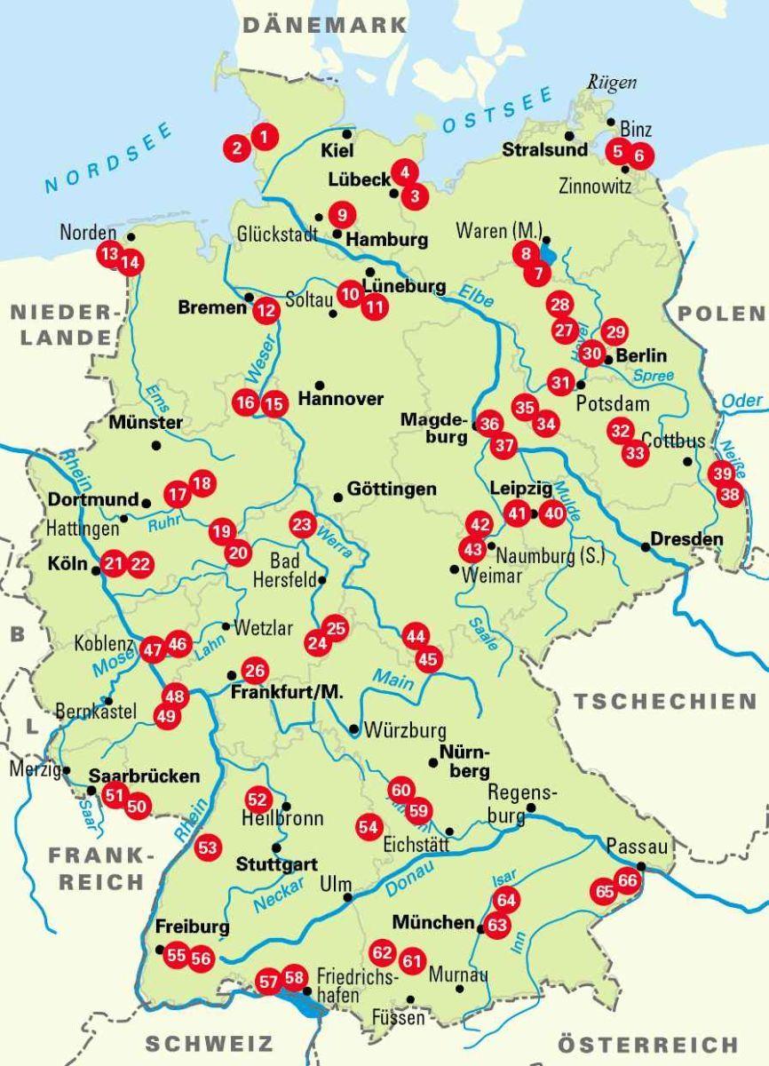 Beispielinhalt (Bild) Die 66 schönsten Wellness-Radtouren in Deutschland. Erfrischende Tagestouren rund um Deutschlands Wellness-Oasen