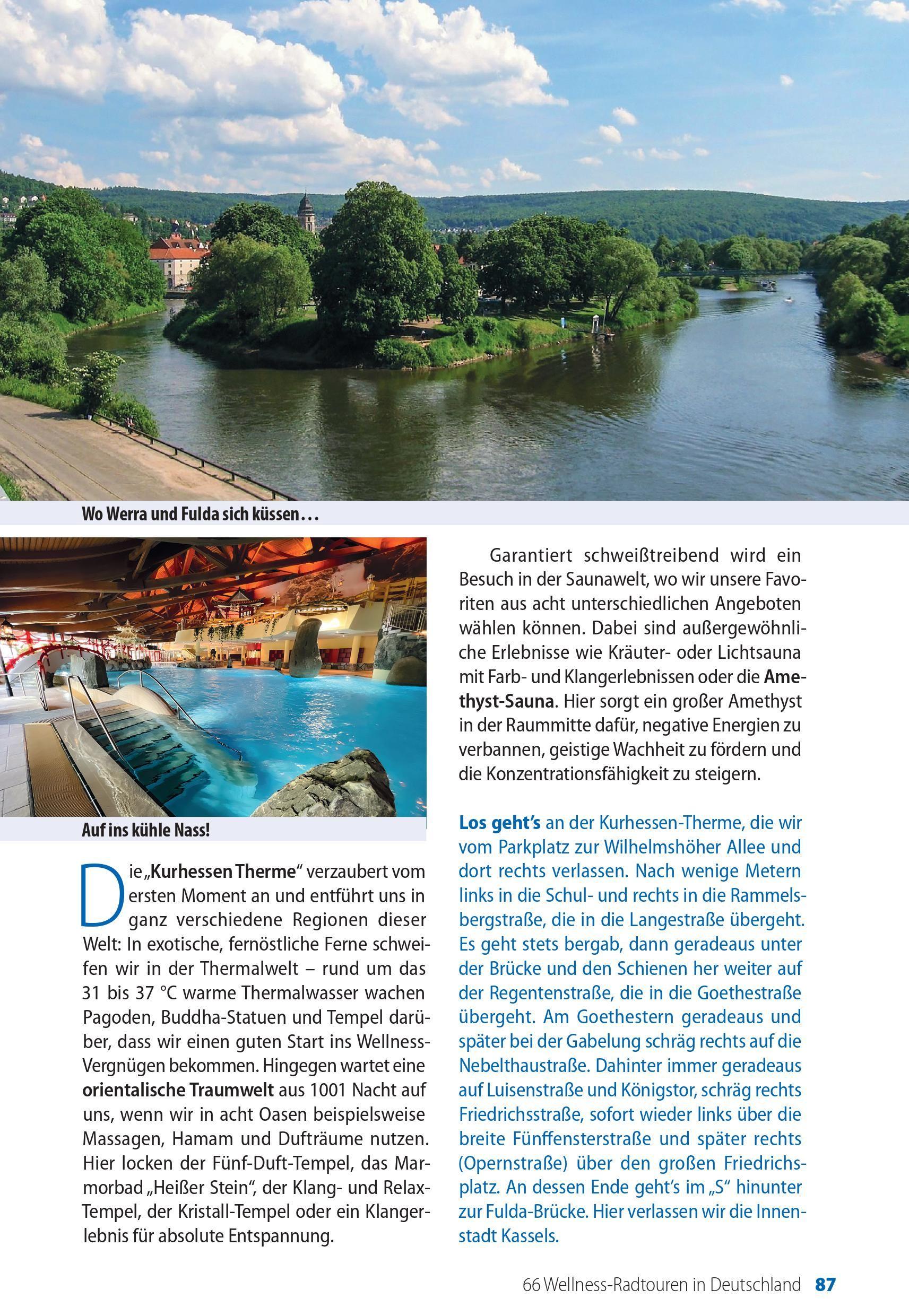 Beispielinhalt (Bild) Die 66 schönsten Wellness-Radtouren in Deutschland. Erfrischende Tagestouren rund um Deutschlands Wellness-Oasen