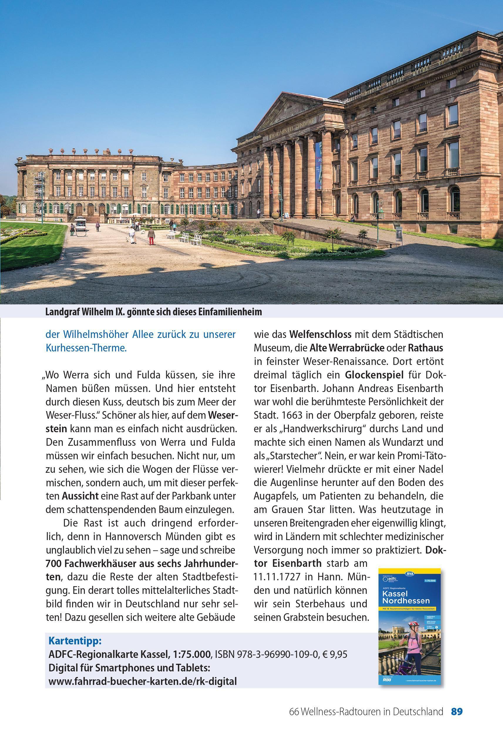 Beispielinhalt (Bild) Die 66 schönsten Wellness-Radtouren in Deutschland. Erfrischende Tagestouren rund um Deutschlands Wellness-Oasen