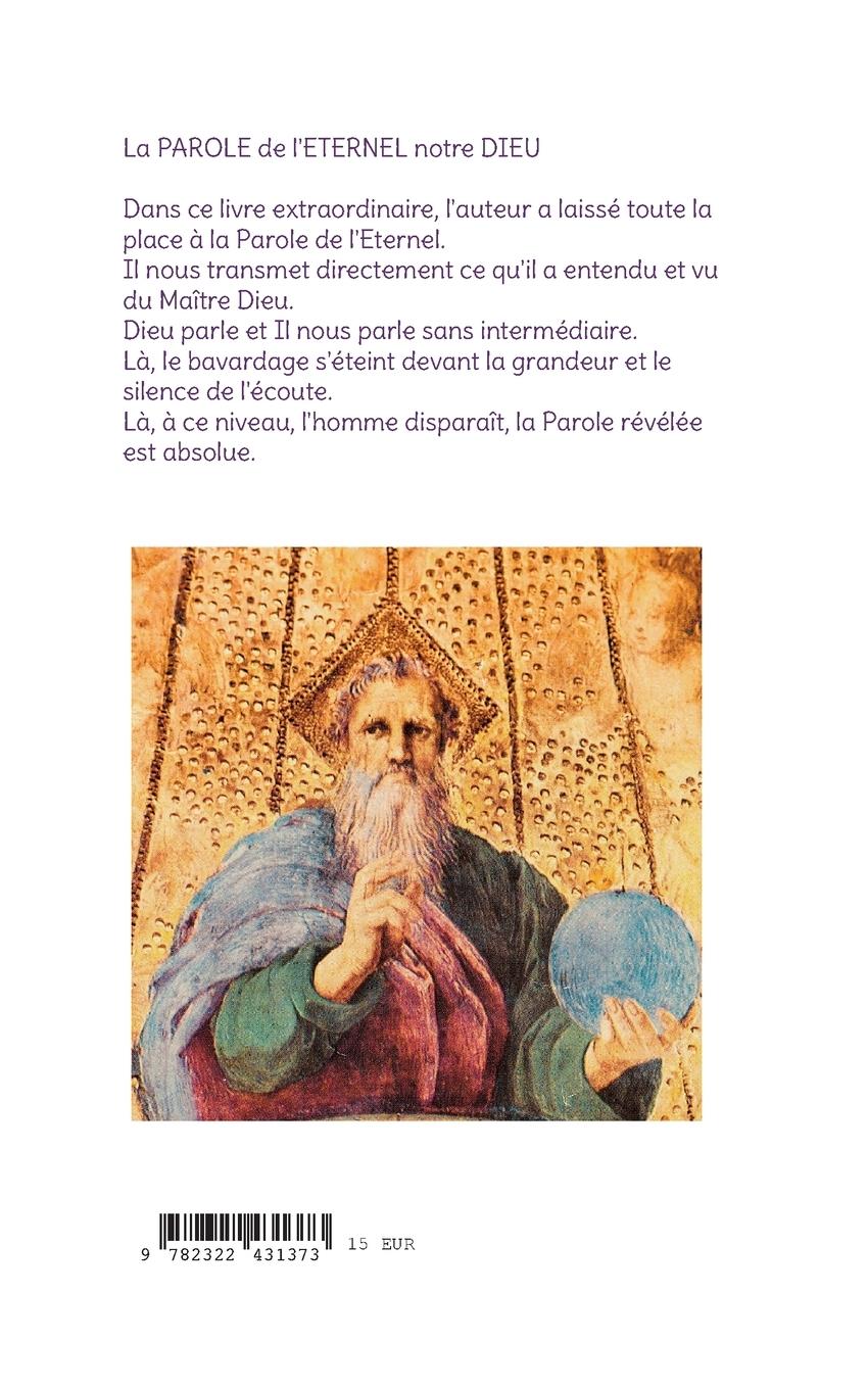 Rückseitencover LA PAROLE de L'ETERNEL notre DIEU