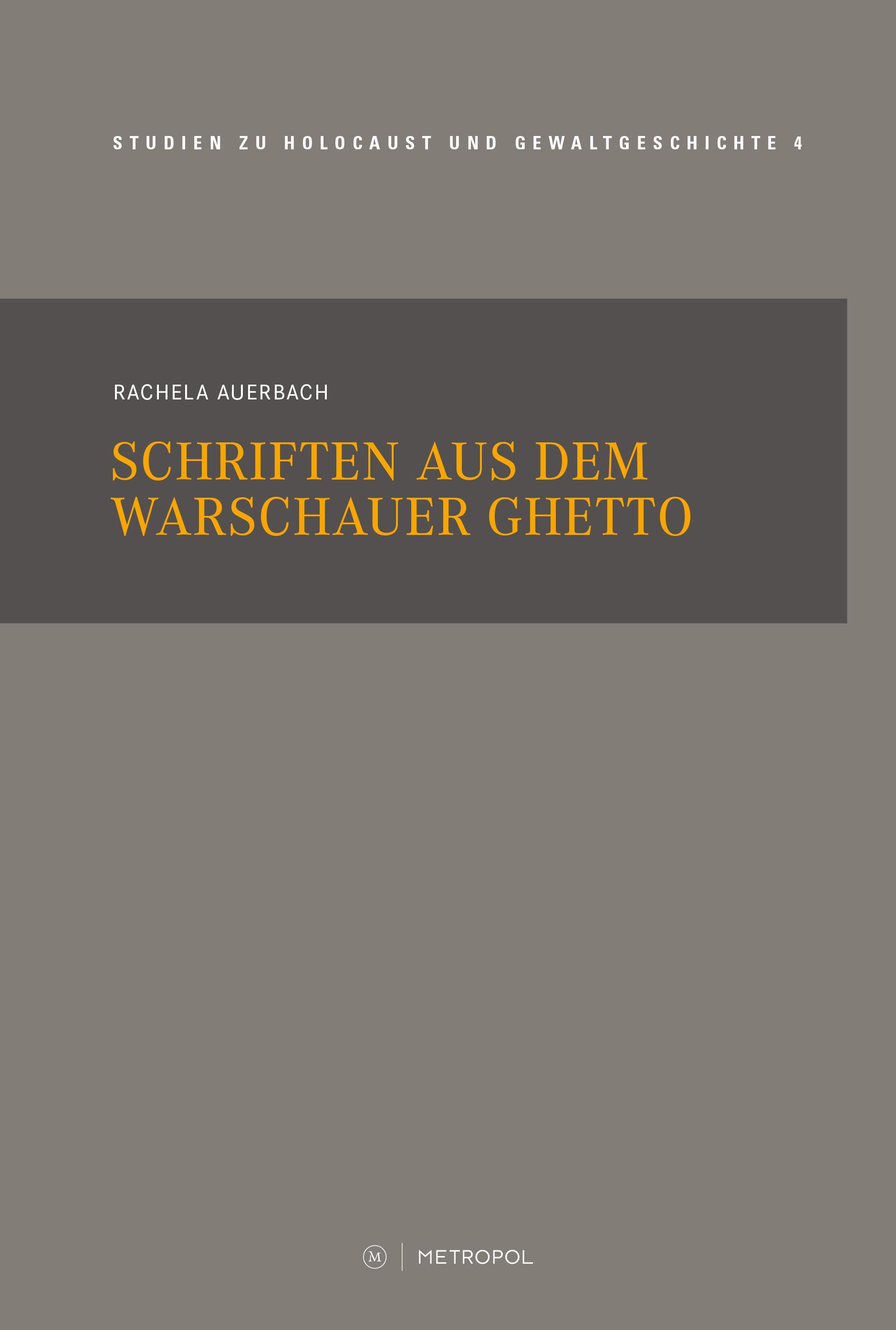 Vorderes Coverbild Schriften aus dem Warschauer Ghetto