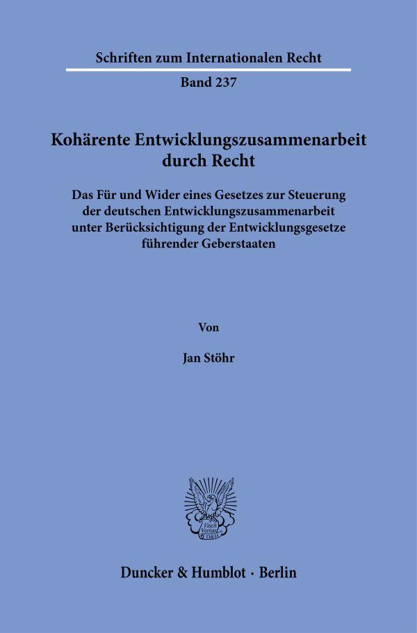 Vorderes Coverbild Kohärente Entwicklungszusammenarbeit durch Recht.