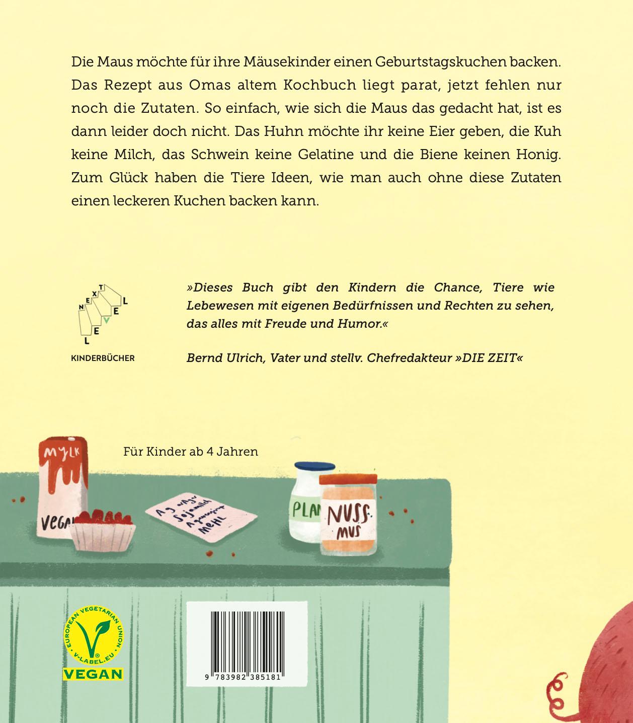 Rückseitencover Tiere backen einen Kuchen