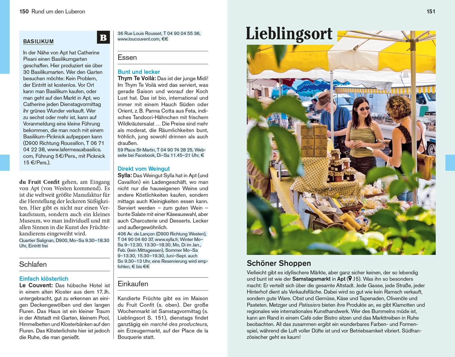 Beispielinhalt (Bild) DUMONT Reise-Taschenbuch Reiseführer Provence