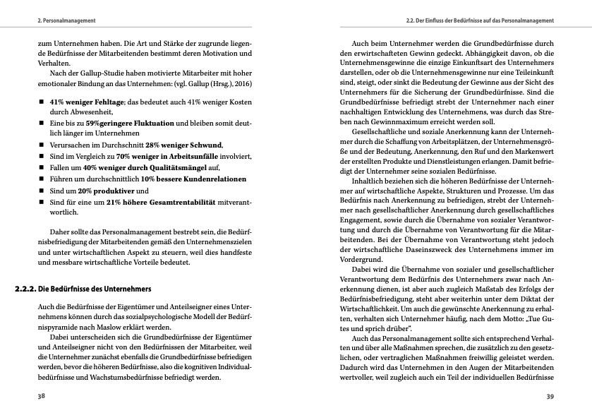 Beispielinhalt (Bild) Personalmanagement und Führung