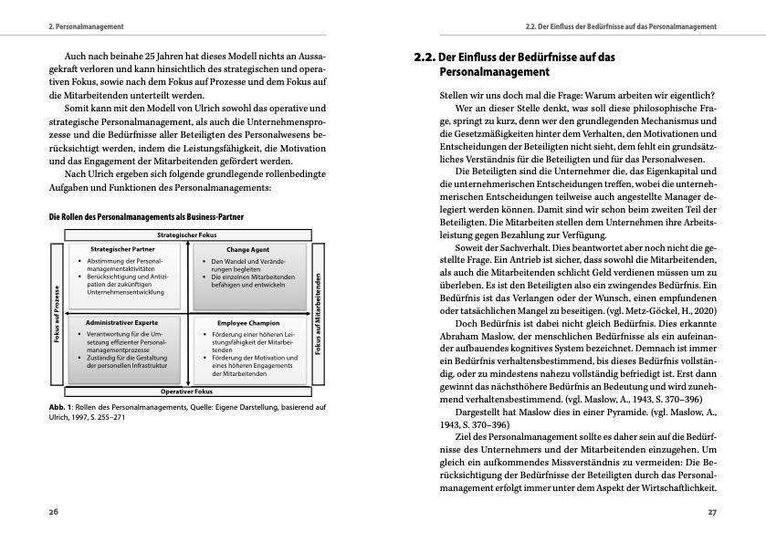 Beispielinhalt (Bild) Personalmanagement und Führung