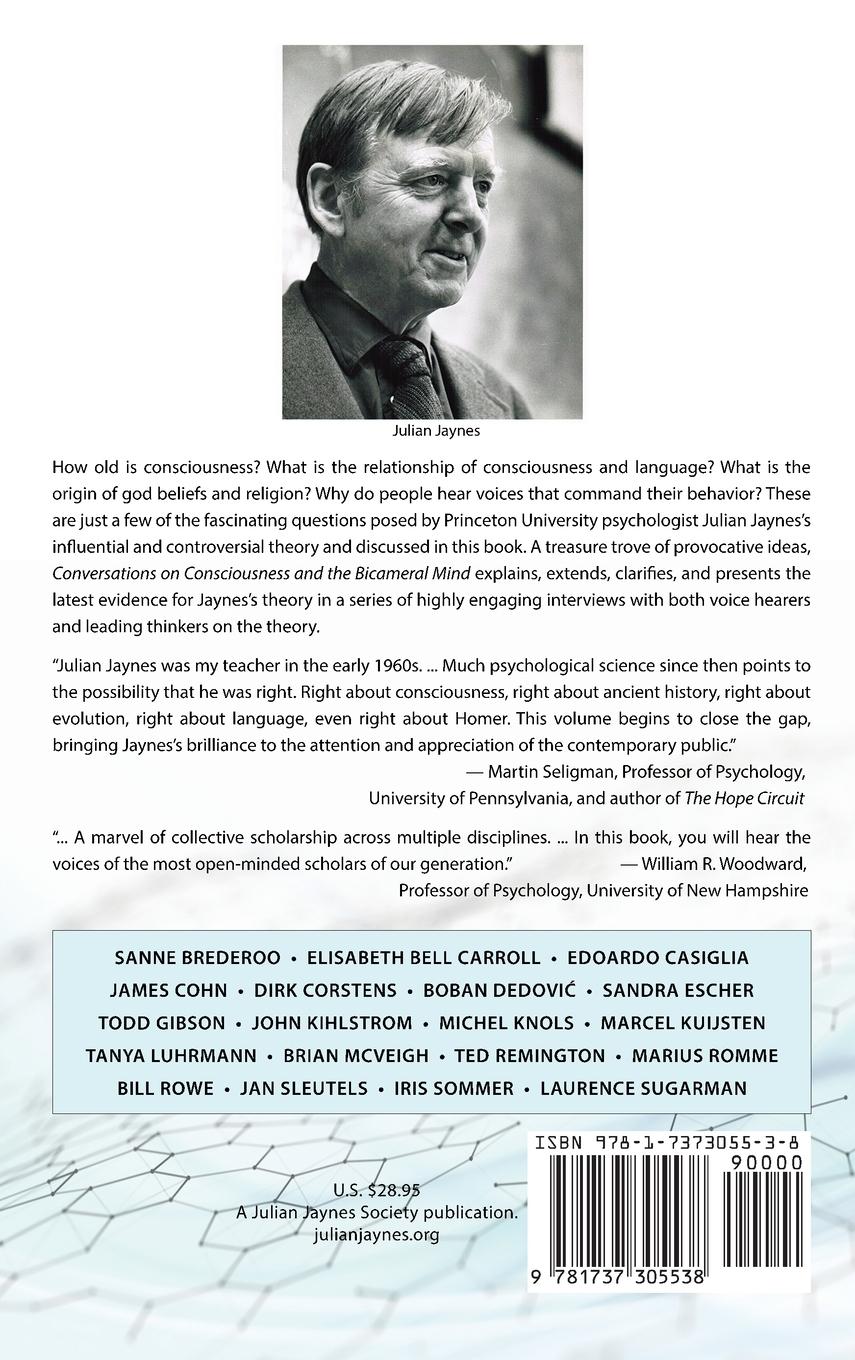 Rückseitencover Conversations on Consciousness and the Bicameral Mind