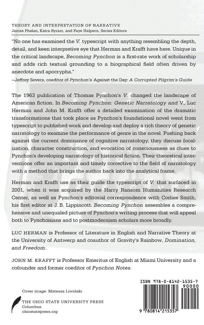 Rückseitencover Becoming Pynchon
