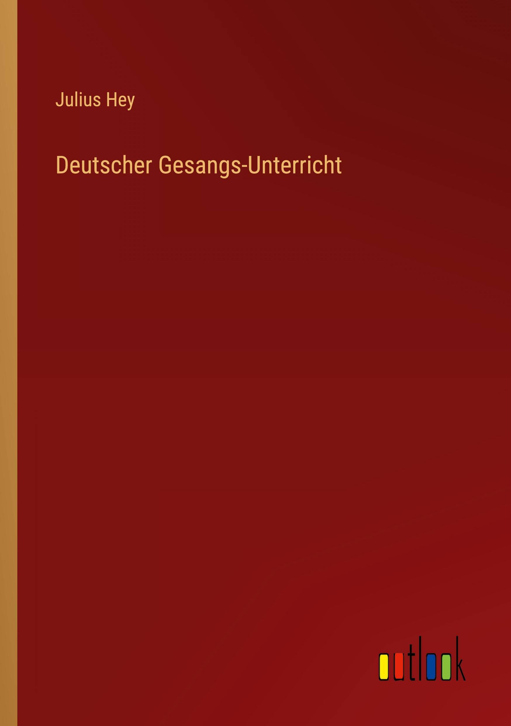 Vorderes Coverbild Deutscher Gesangs-Unterricht