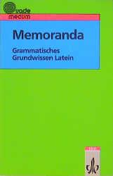 Vorderes Coverbild Memoranda. Grammatisches Grundwissen Latein