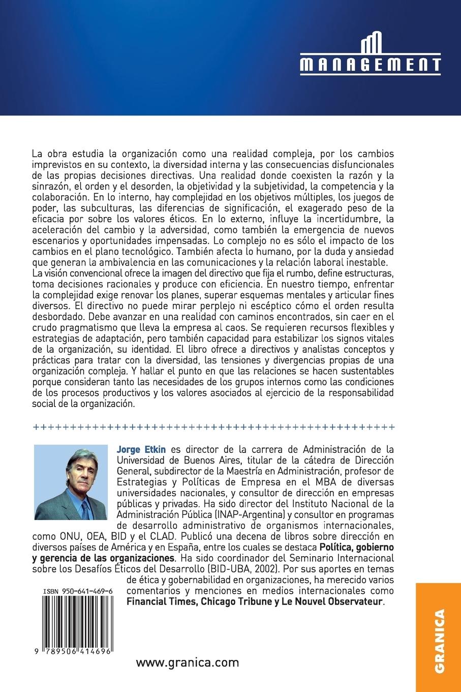 Rückseitencover Gestion de La Complejidad En Las Organizaciones