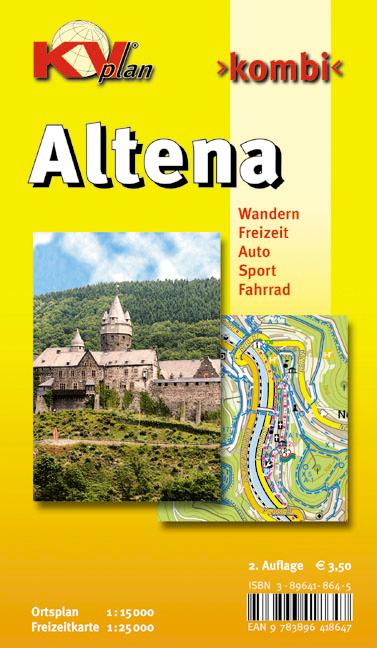 Vorderes Coverbild Altena, KVplan, Wanderkarte/Freizeitkarte/Stadtplan, 1:25.000 / 1:15.000
