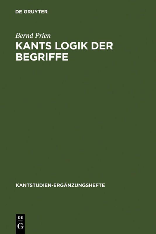 Vorderes Coverbild Kants Logik der Begriffe