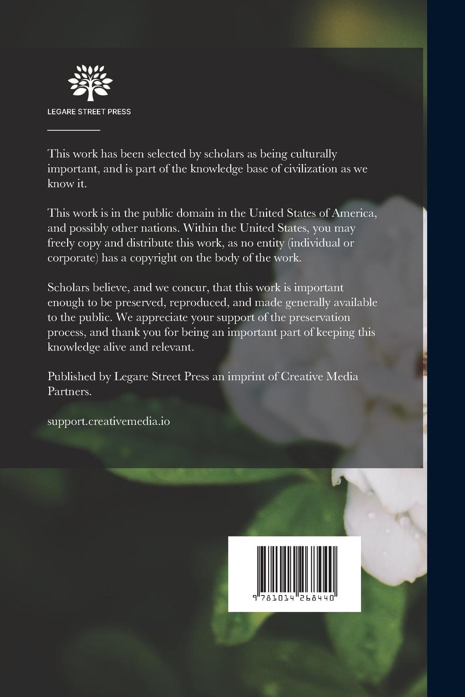 Rückseitencover On the Canadian Species of the Genus Melilotus [microform]