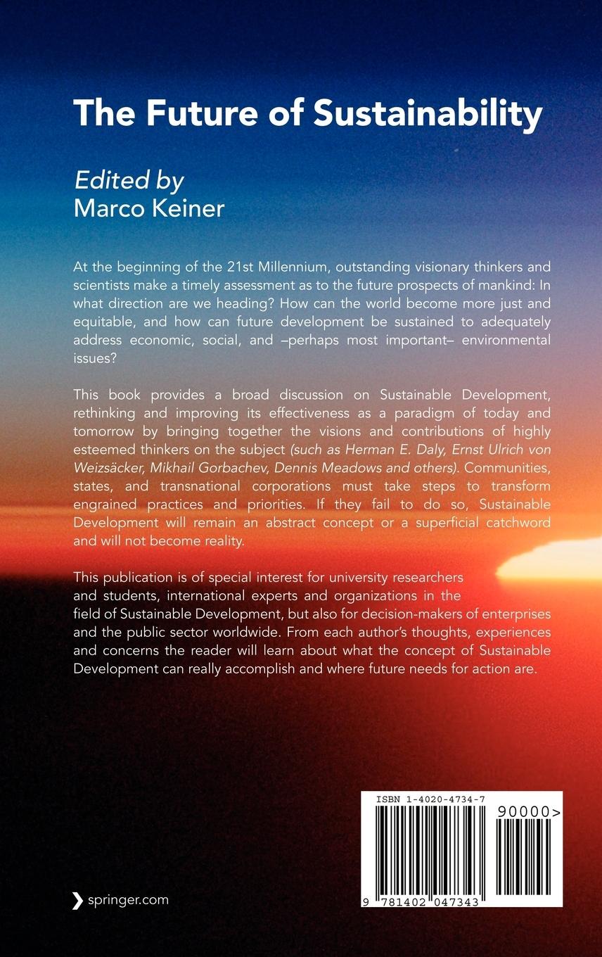 Rückseitencover The Future of Sustainability