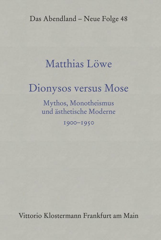 Vorderes Coverbild Dionysos versus Mose