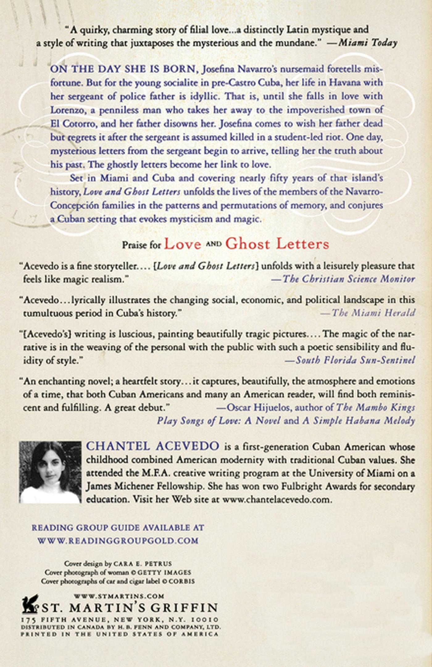 Rückseitencover Love and Ghost Letters