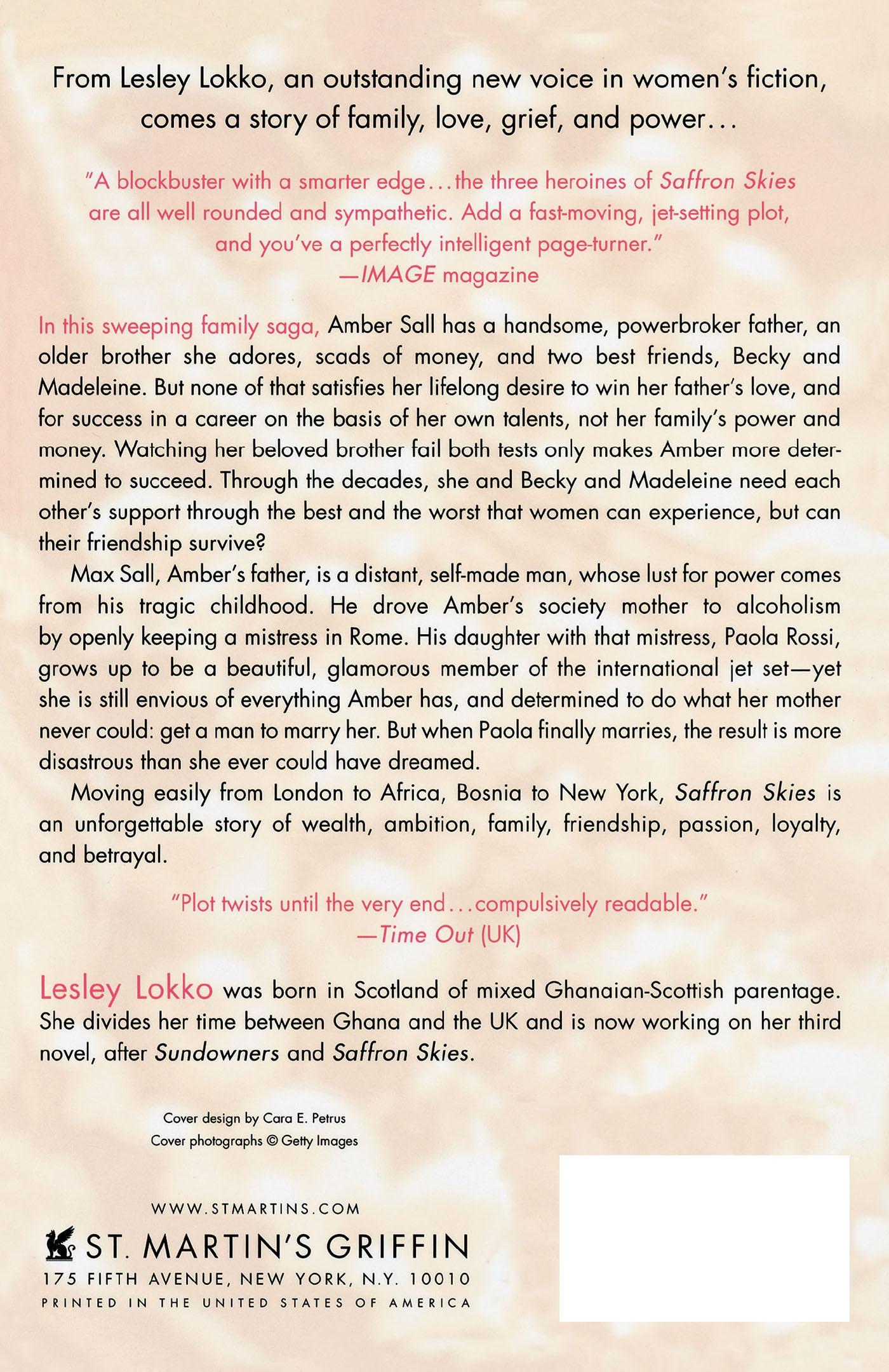 Rückseitencover Saffron Skies