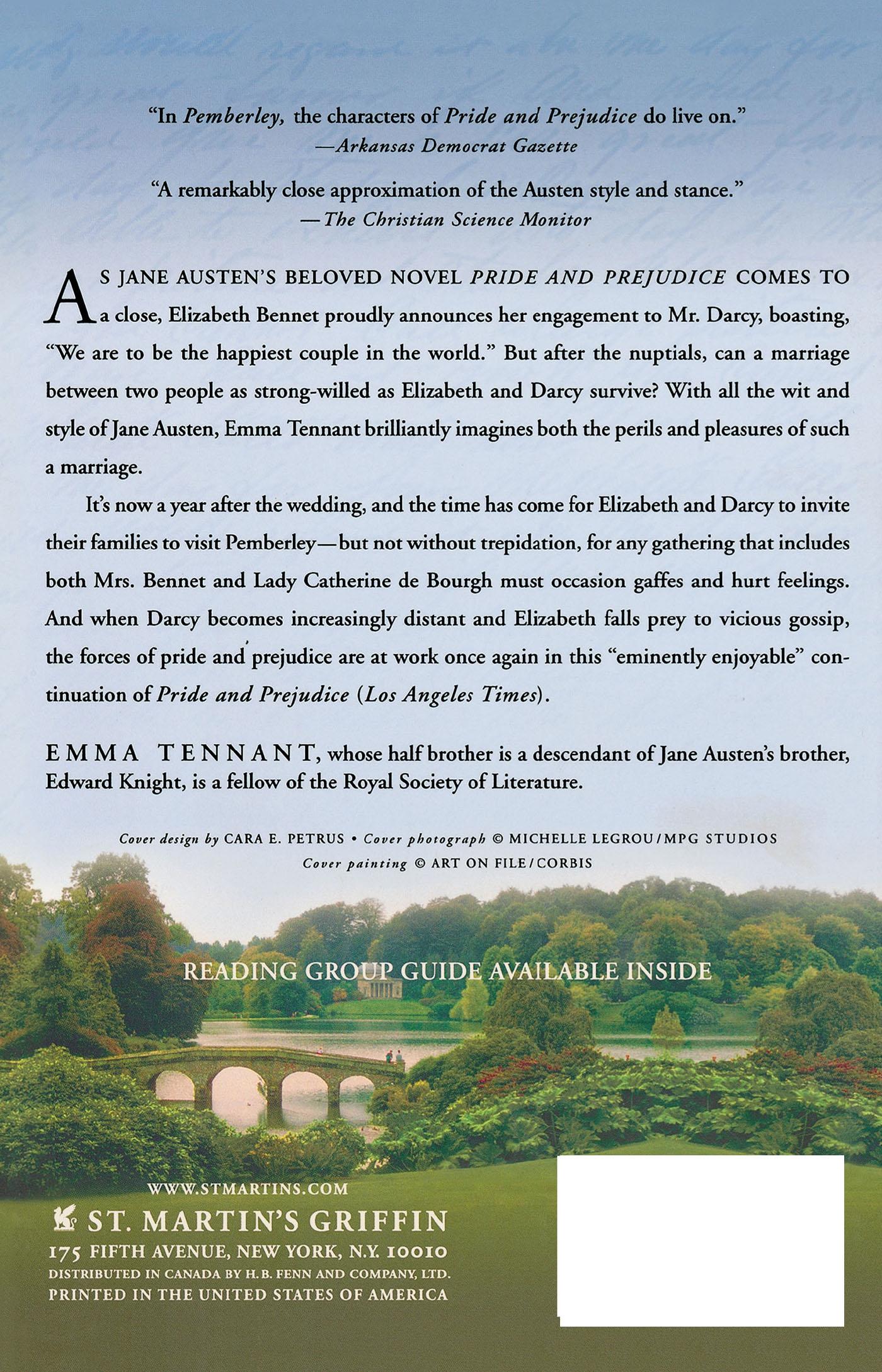 Rückseitencover Pemberley