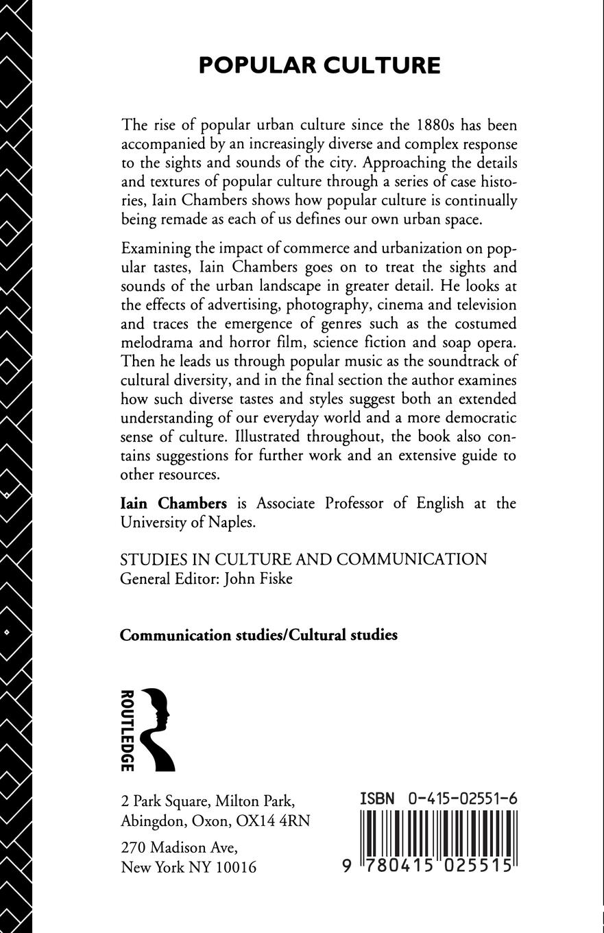 Rückseitencover Popular Culture