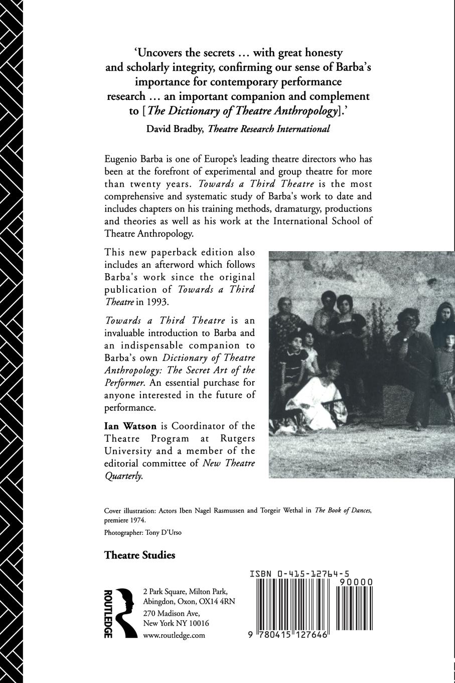 Rückseitencover Towards a Third Theatre