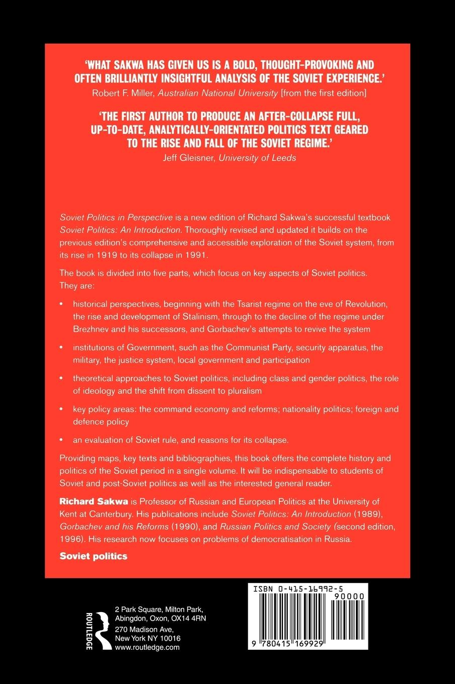 Rückseitencover Soviet Politics