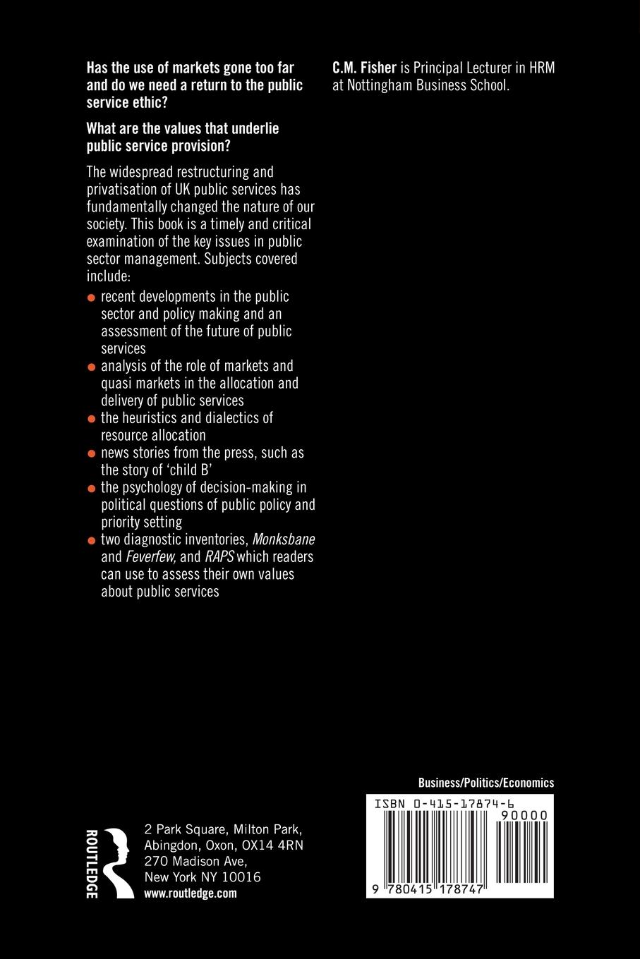 Rückseitencover Resource Allocation in the Public Sector