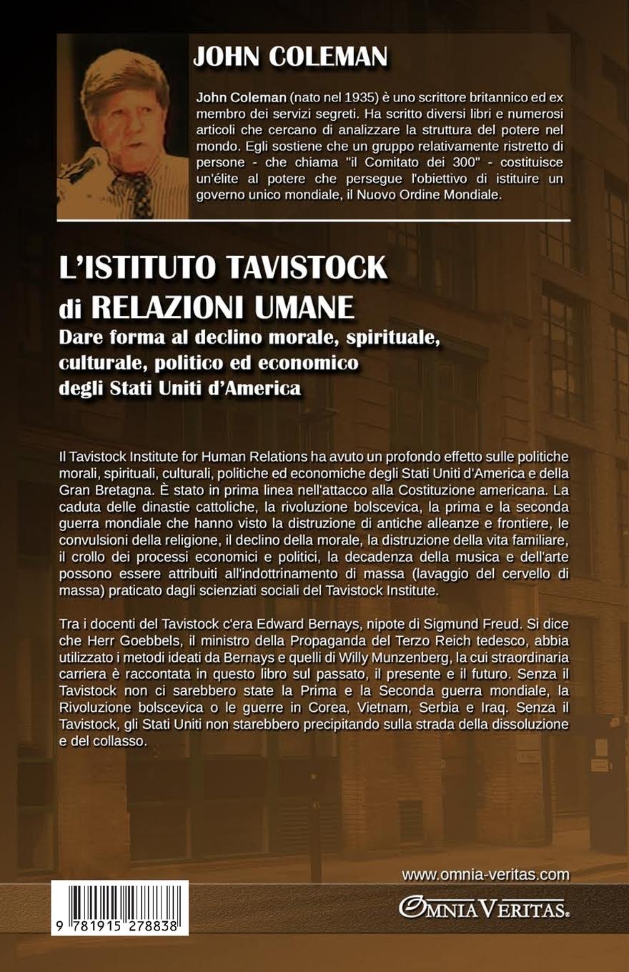 Rückseitencover L'Istituto Tavistock di Relazioni Umane