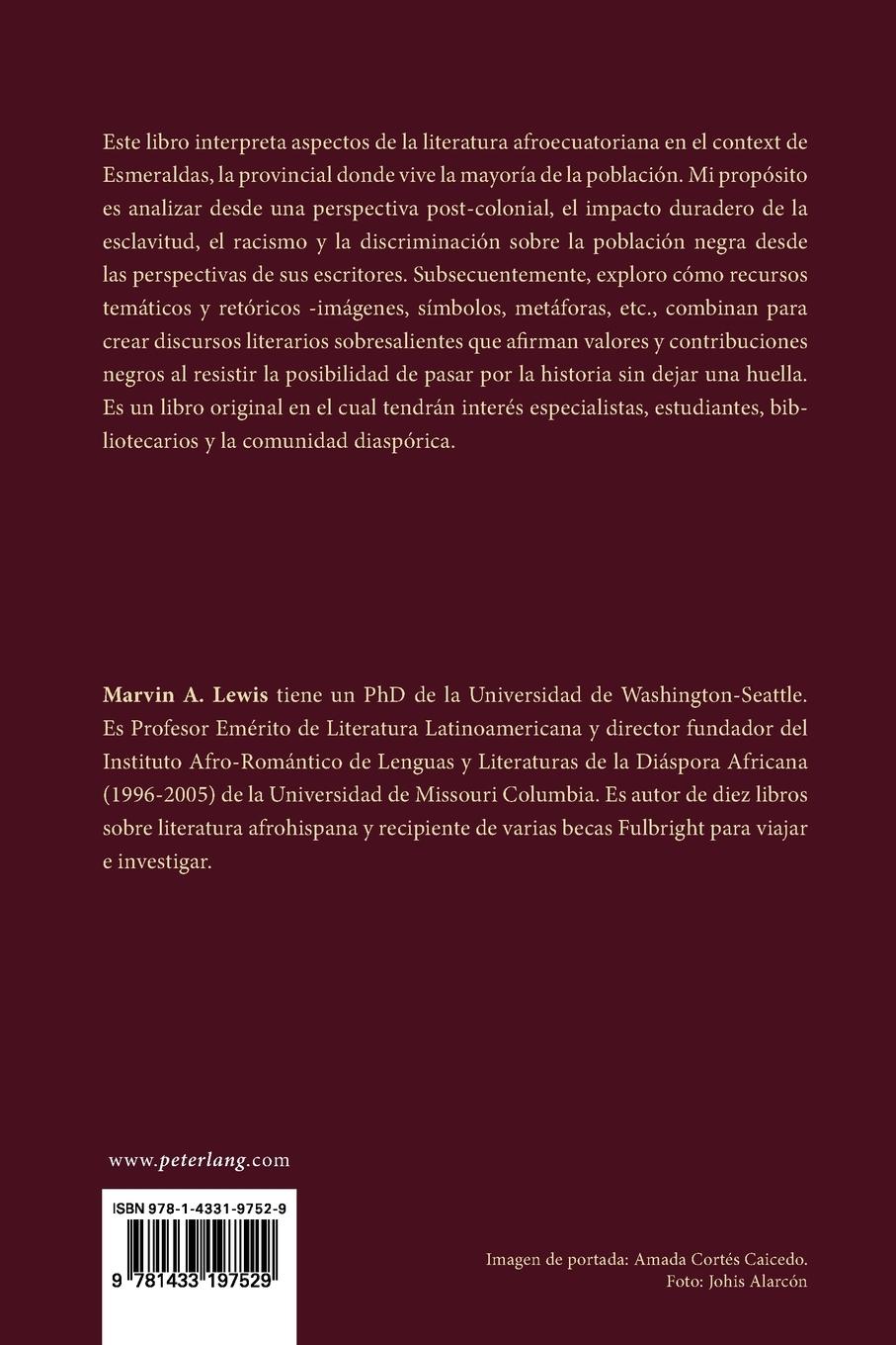 Rückseitencover Esmeraldas en la imaginación literaria afroecuatoriana