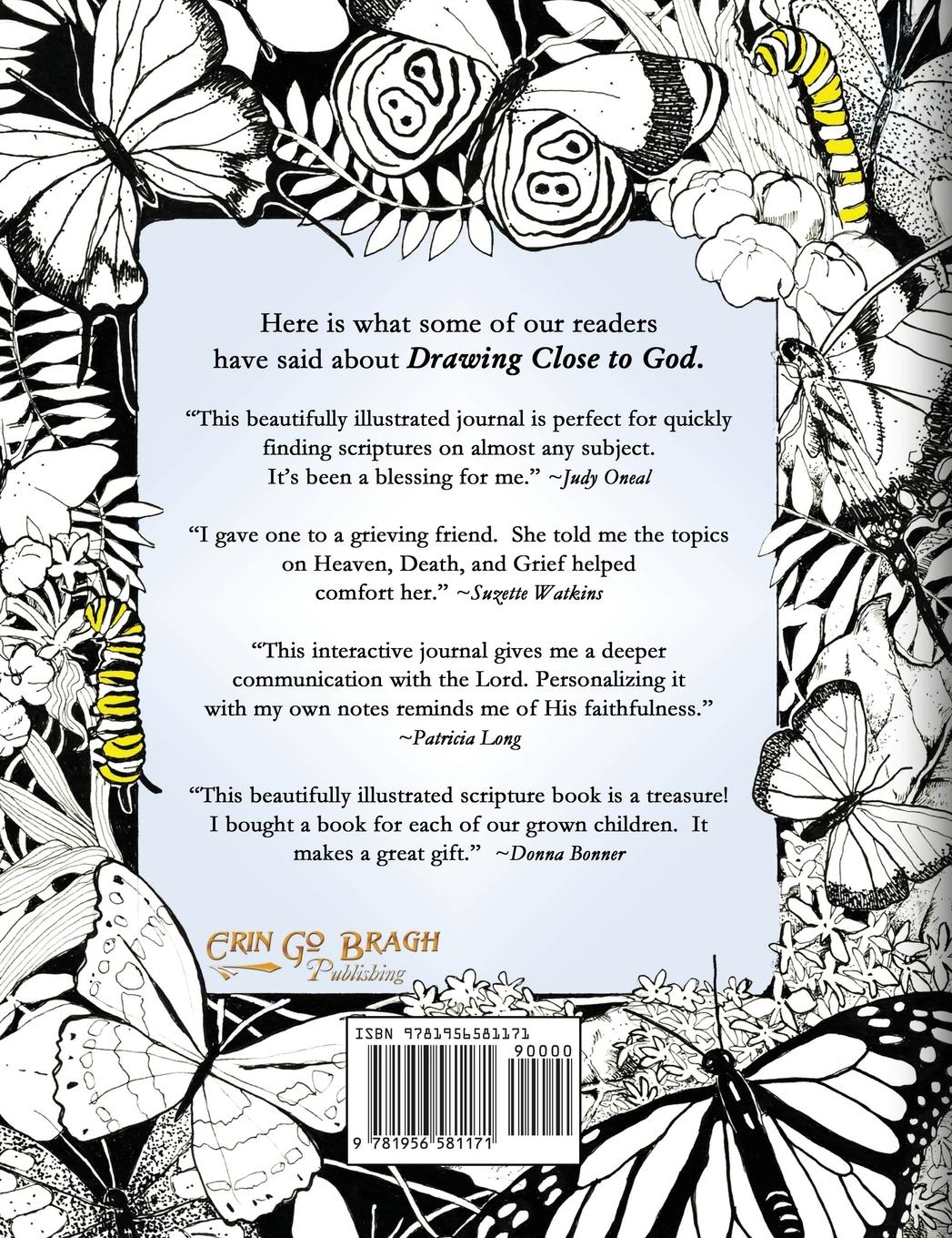 Rückseitencover Drawing Close to God; Through Bible Scriptures by Topic, Prayers, Illustrations & a Prayer Journal