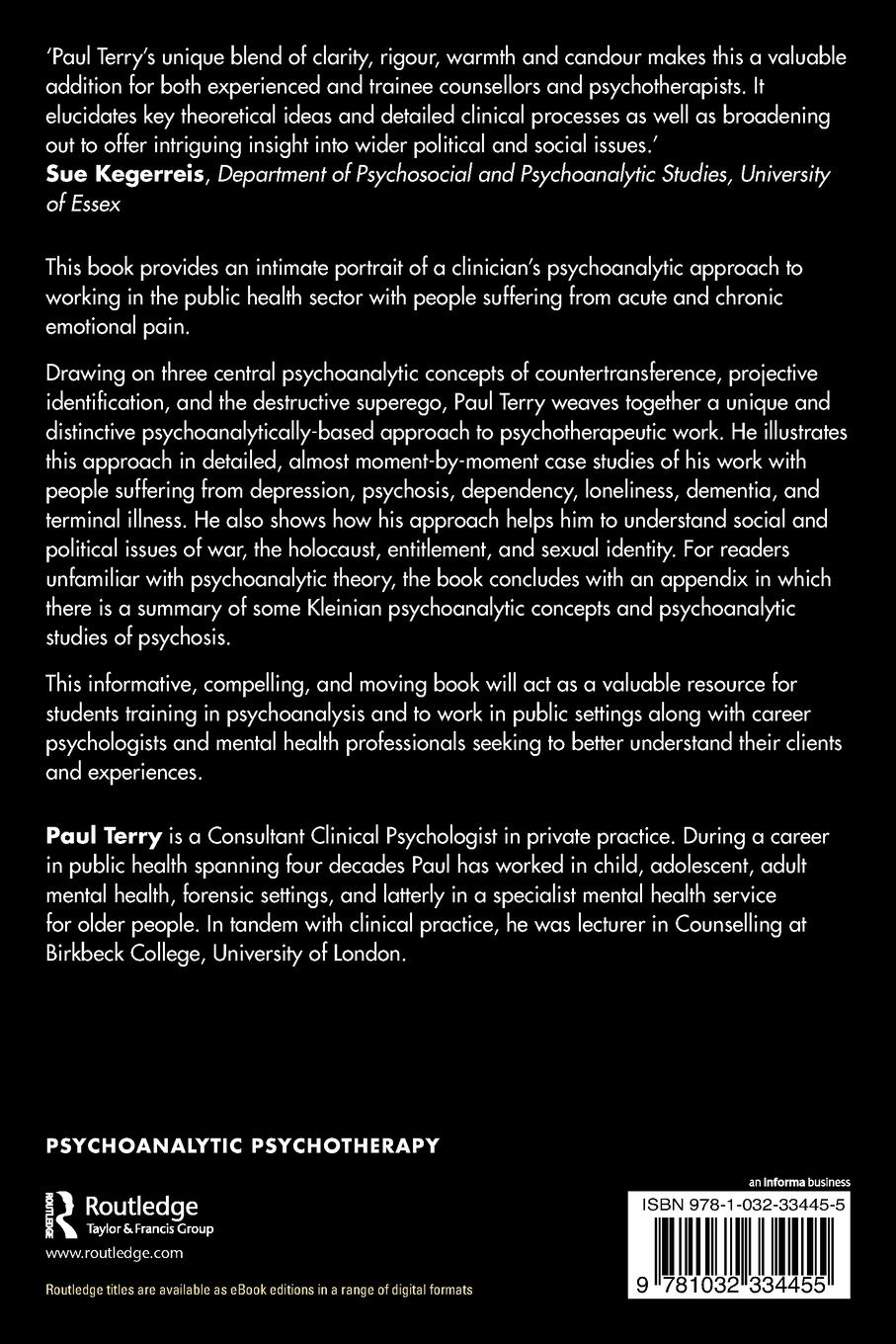 Rückseitencover A Clinician's Guide to Understanding and Using Psychoanalysis in Practice