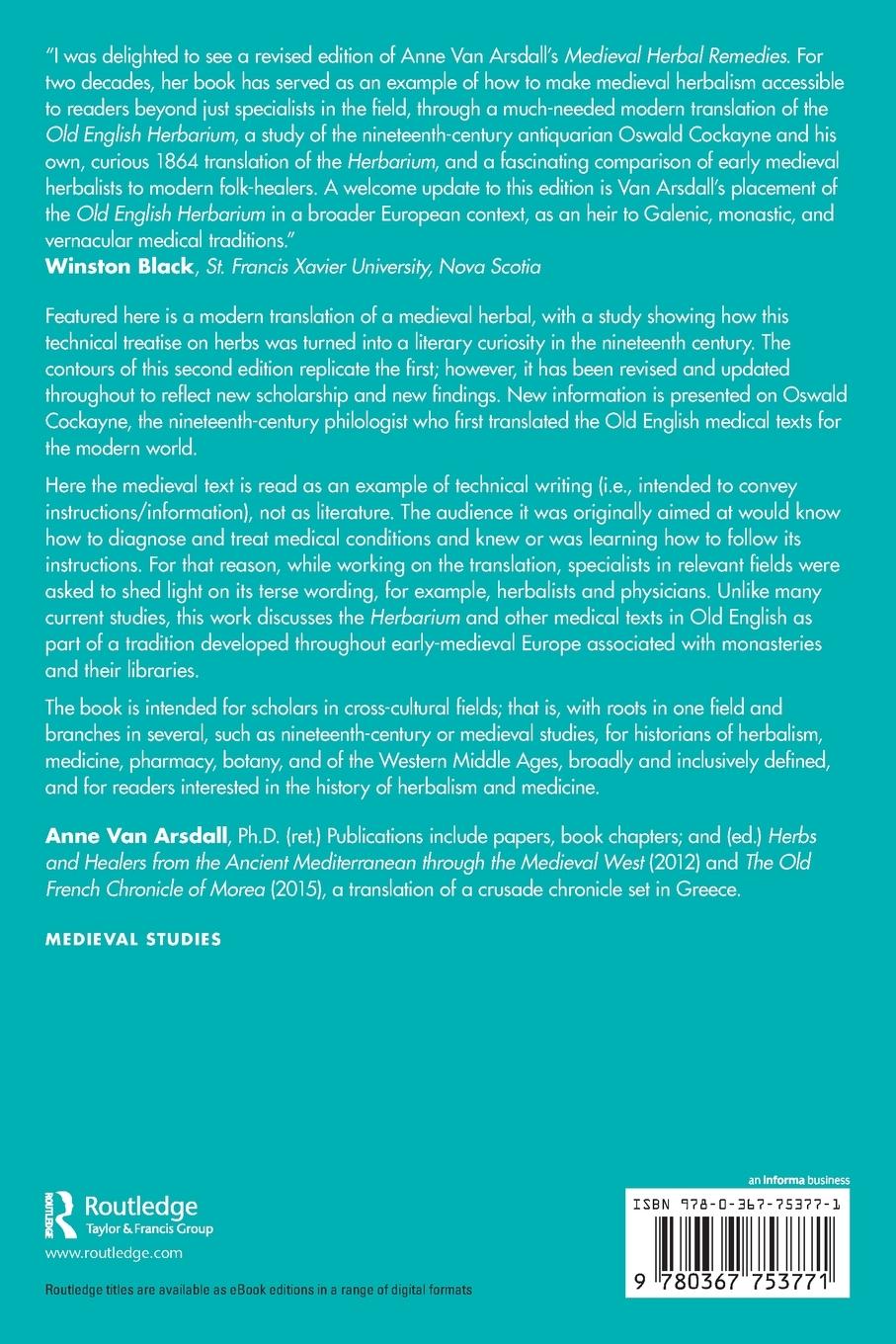 Rückseitencover Medieval Herbal Remedies