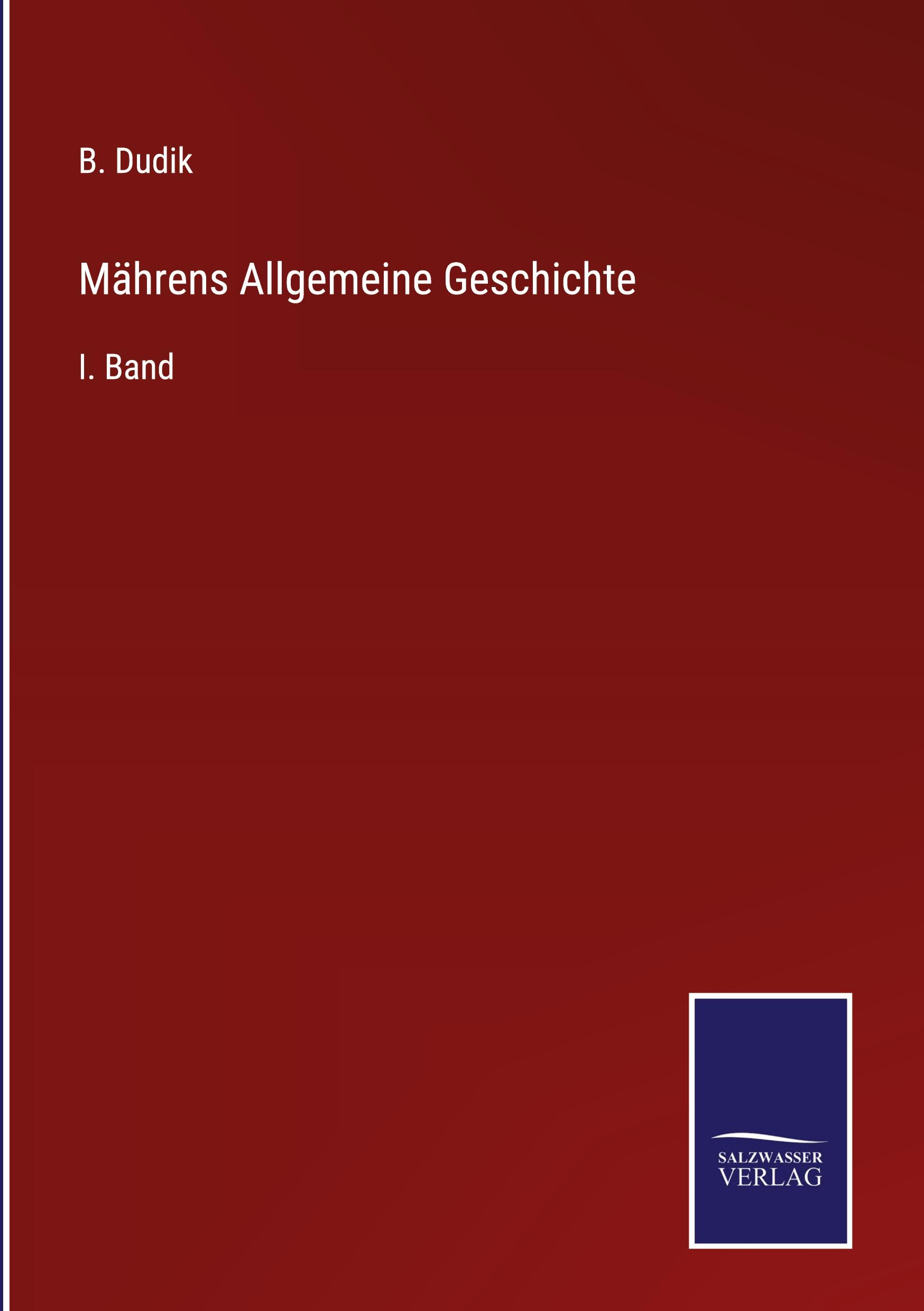 Vorderes Coverbild Mährens Allgemeine Geschichte