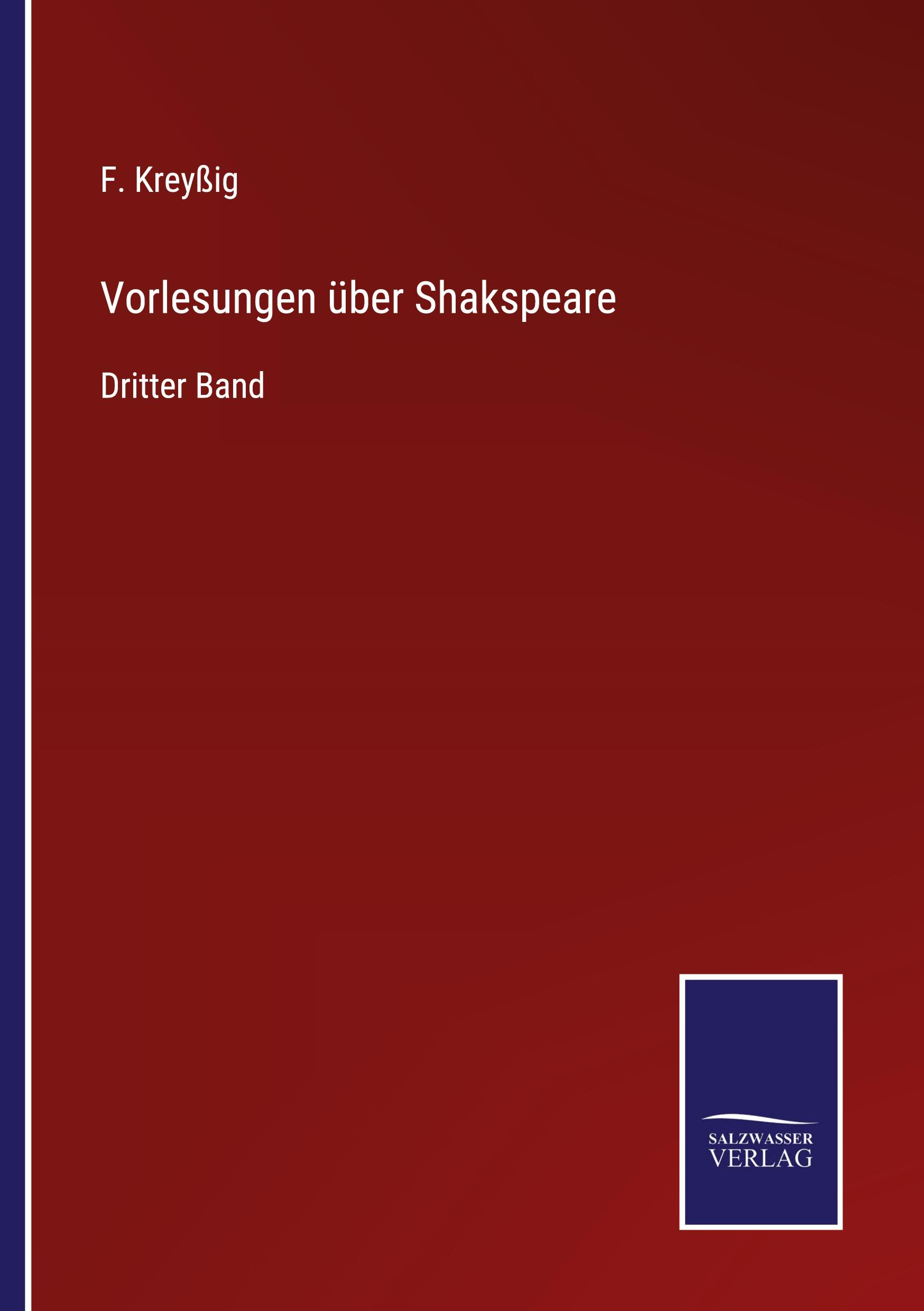 Vorderes Coverbild Vorlesungen über Shakspeare