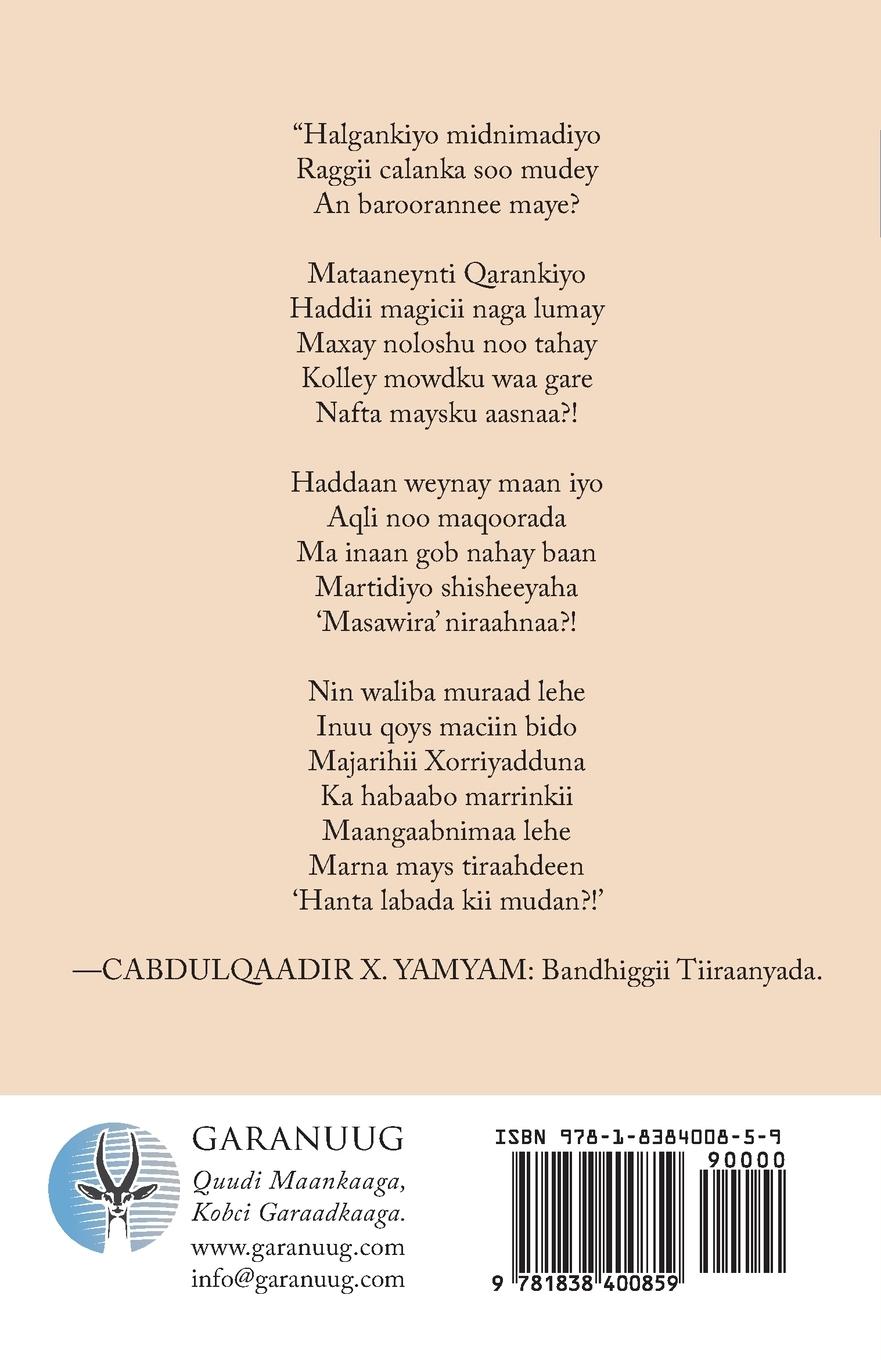 Rückseitencover Midnimo, Maandeeq, iyo Muraayaddii Jabtay