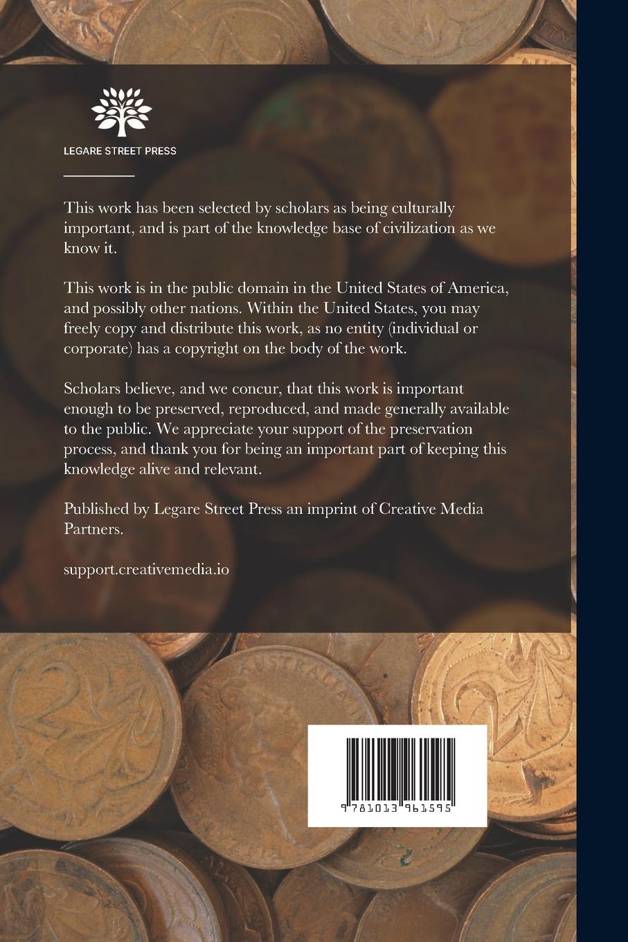 Rückseitencover Catalogue of the Celebrated Collection of Coins of Matthew A. Stickney