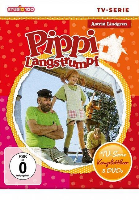 Vorderes Coverbild Pippi Langstrumpf - TV-Serien Komplettbox [5 DVDs, SOFTBOX]