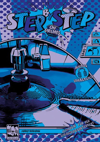 Vorderes Coverbild Step by Step on Drums Band 3