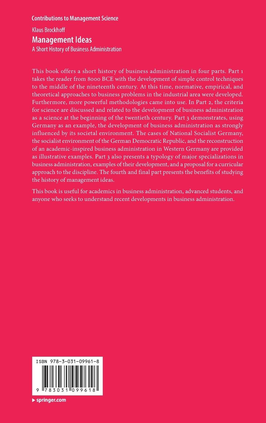 Rückseitencover Management Ideas