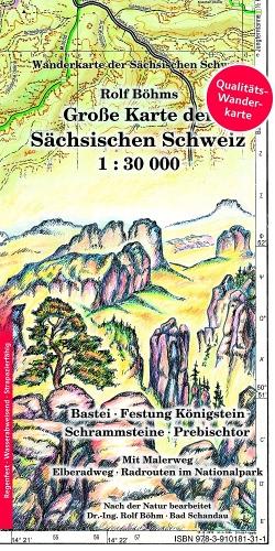 Vorderes Coverbild Große Karte der Sächsischen Schweiz 1:30000