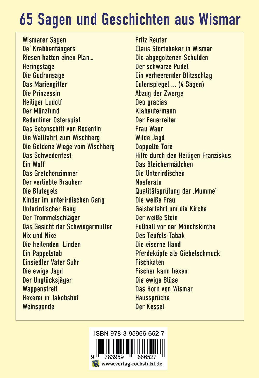 Beispielinhalt (Bild) Sagen und Geschichten HANSESTADT WISMAR (Große Ausgabe)