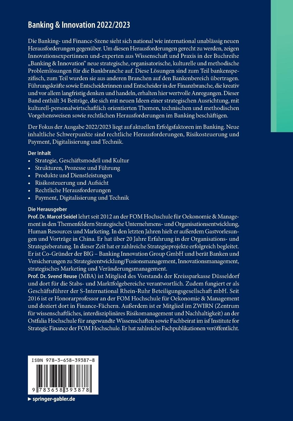 Rückseitencover Banking & Innovation 2022/2023