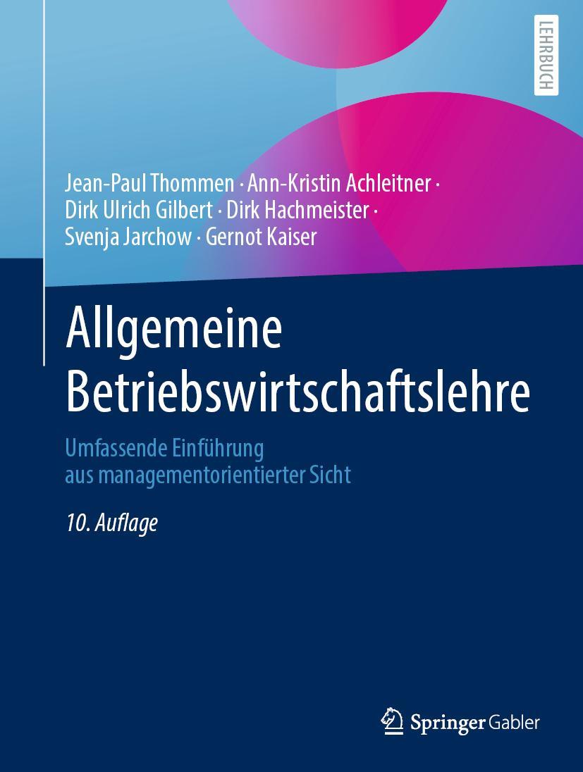 Vorderes Coverbild Allgemeine Betriebswirtschaftslehre