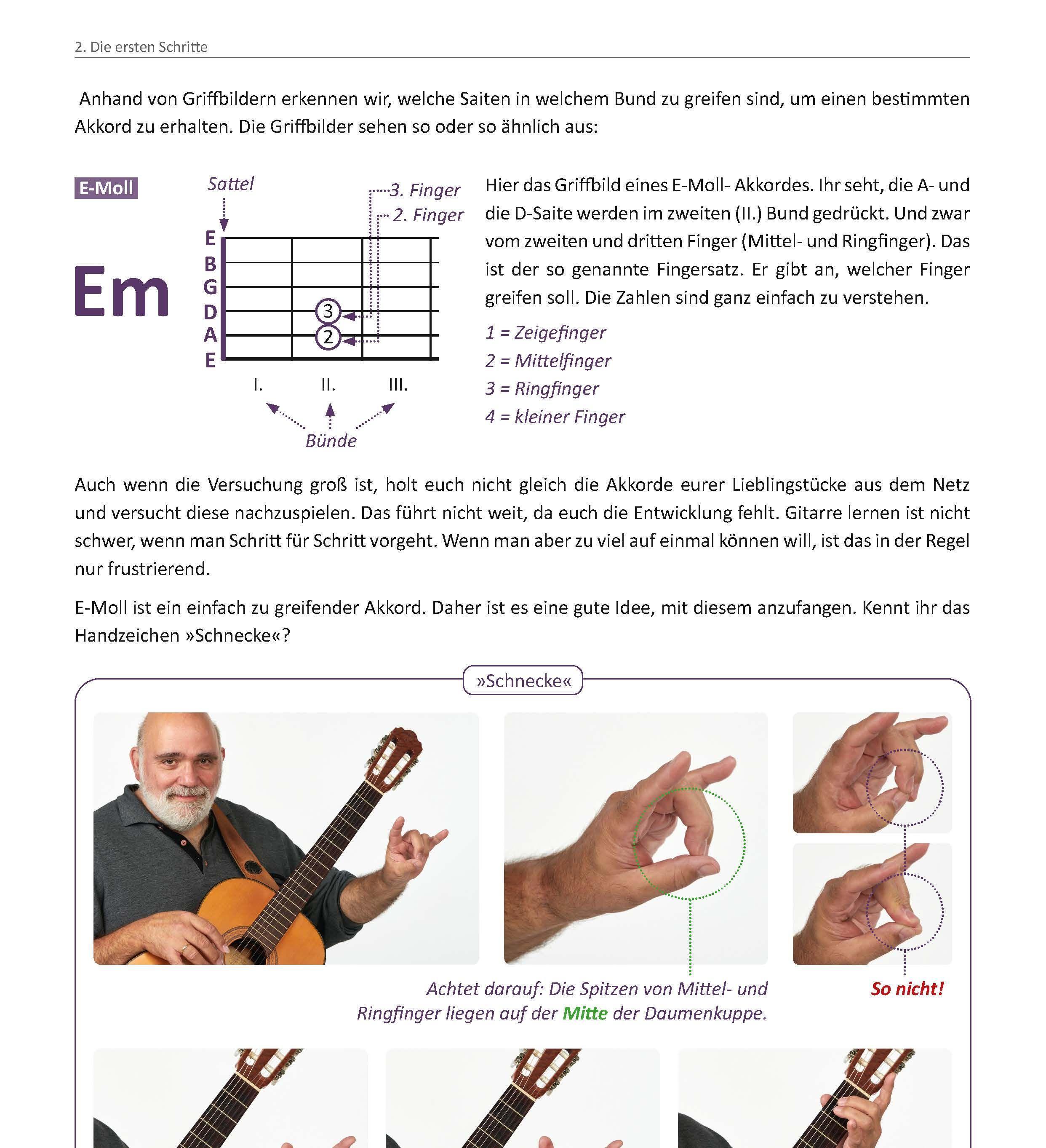 Beispielinhalt (Bild) Jetzt Gitarre lernen!